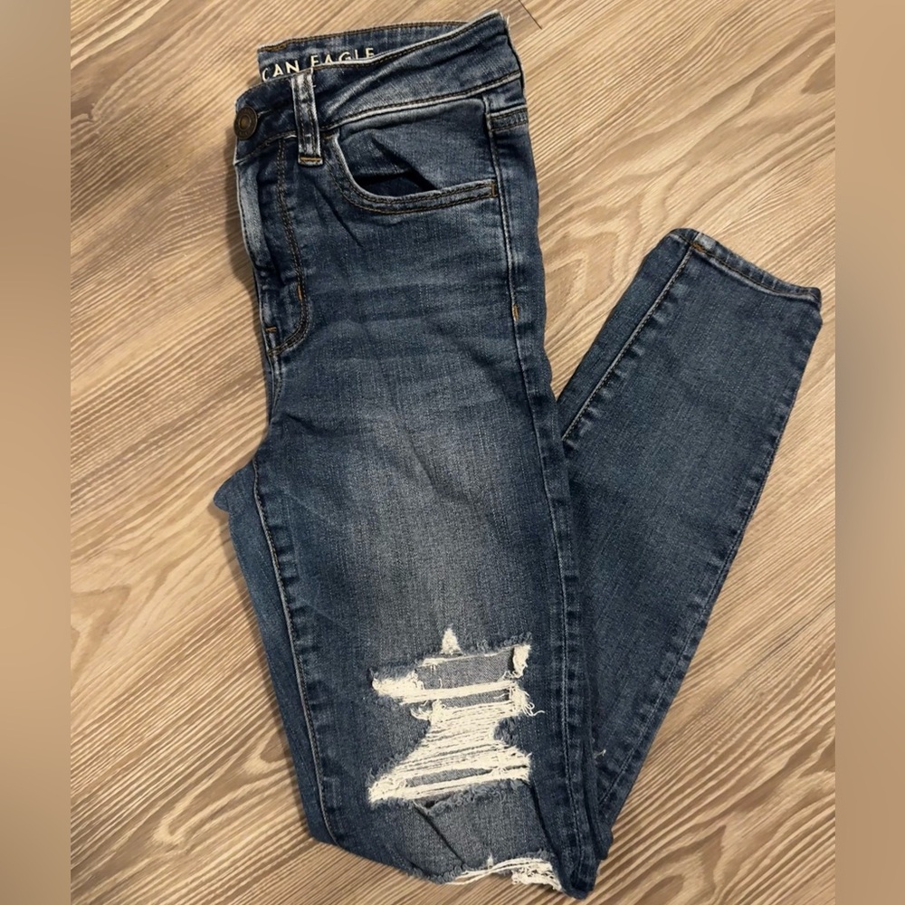 American Eagle Outfitters Dark Blue Skinny Jeans